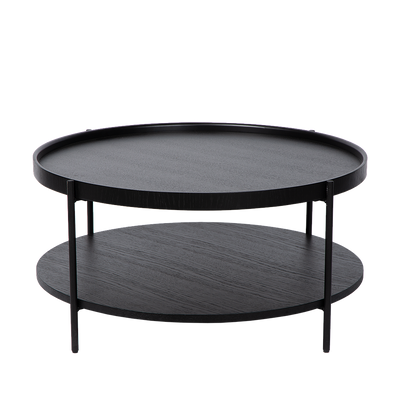 Coffee table Simby dia 80 - eik zwart