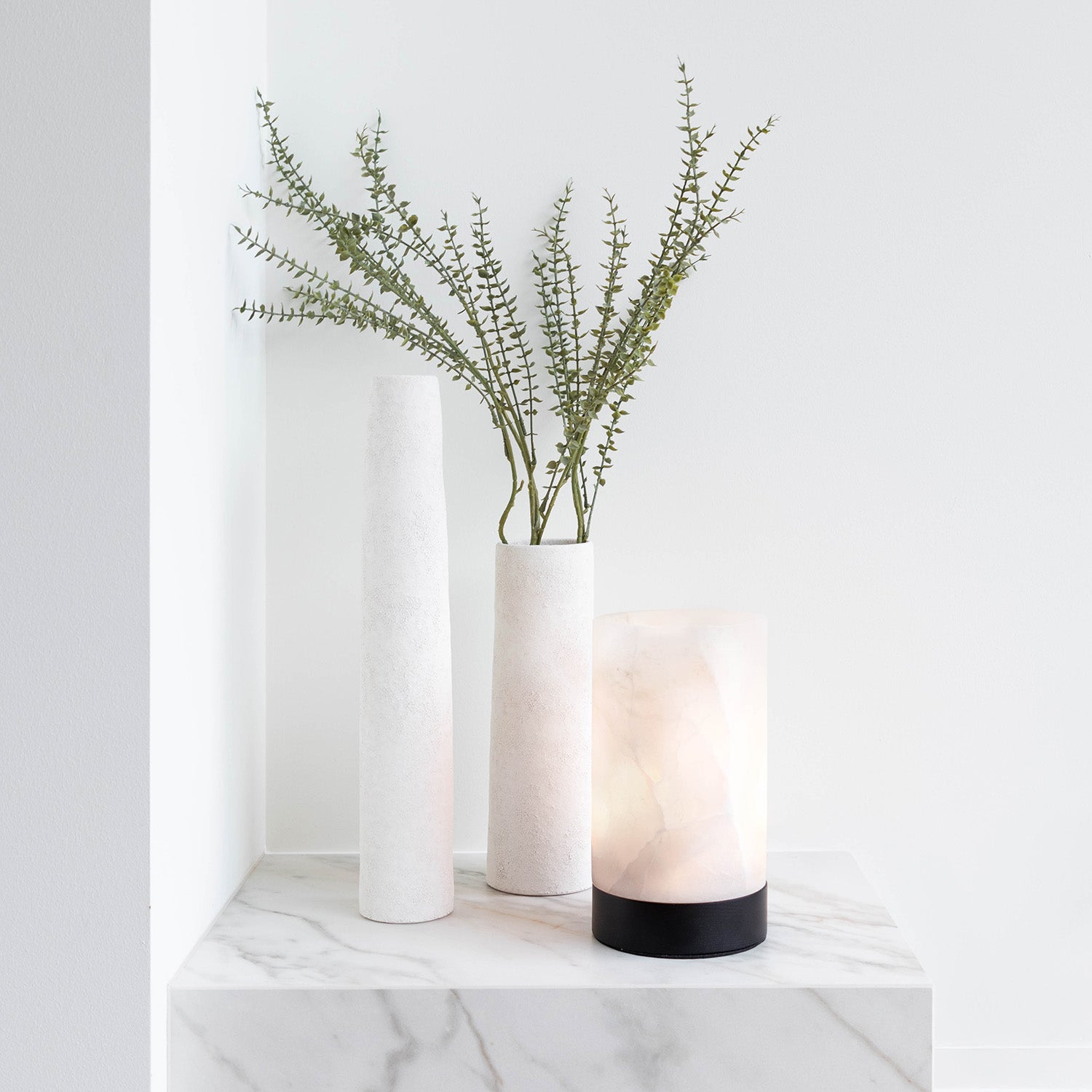 Table lamp - LIG94079 - Soft white Alabaster - Kizo Large