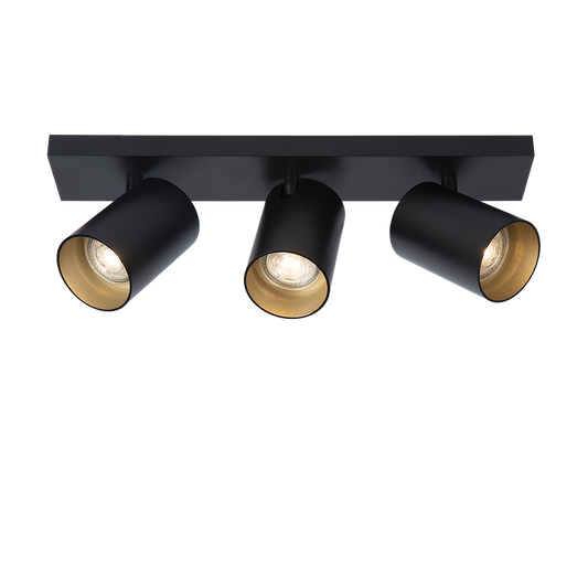 Ceiling light Nuo 3 | black - gold inside