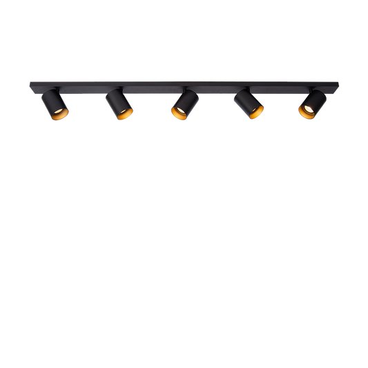 Ceiling light Nuo 5 | black - gold inside