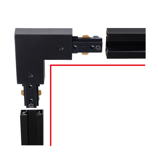 Track connector Lex - L shape inside