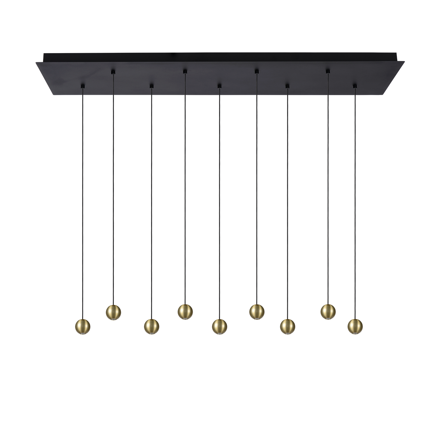 Pendant light Balls 9 | gold | rectangular