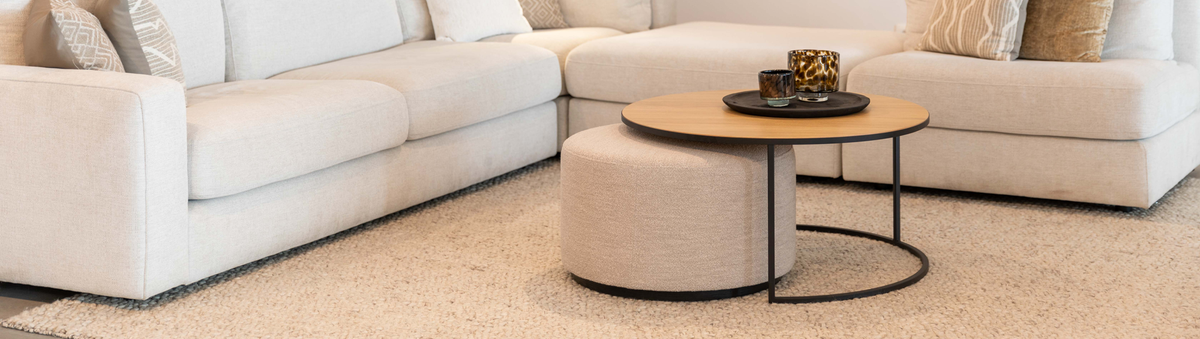 Coffee tables with pouf