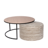Coffee table Emir natural + pouf Alice Cosmos
