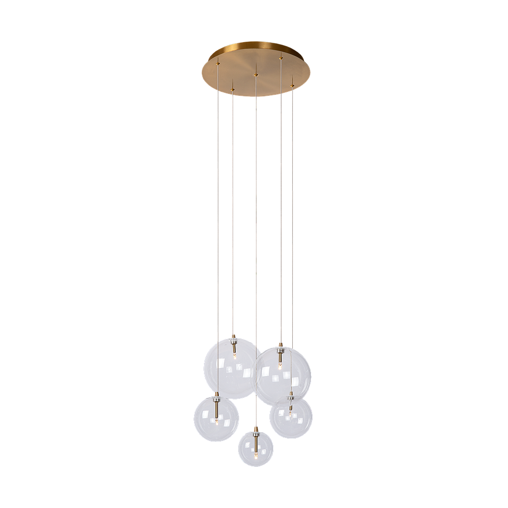 Pendant light Camau 5 | antique brass