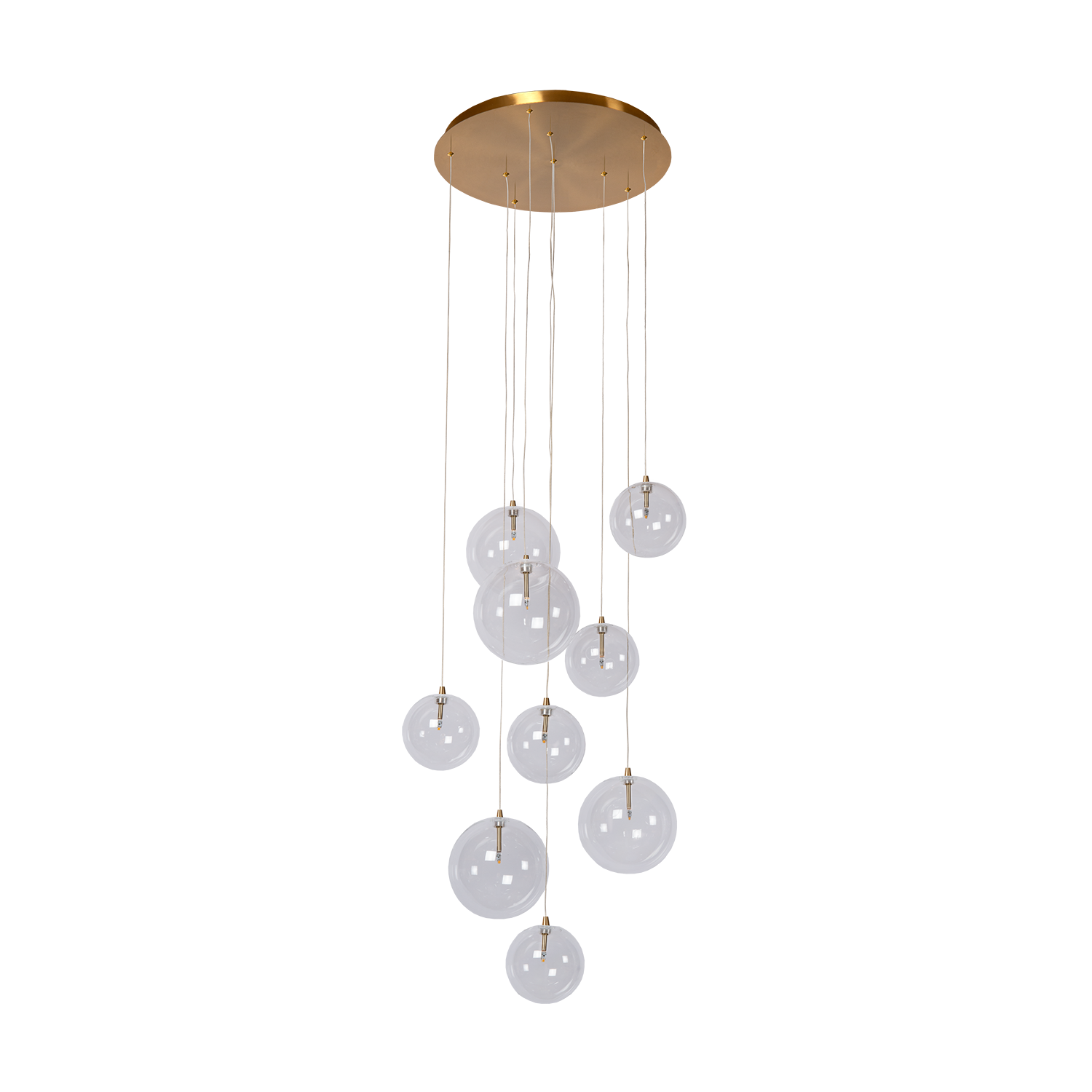 Hanglamp Camau 9 | antique brass