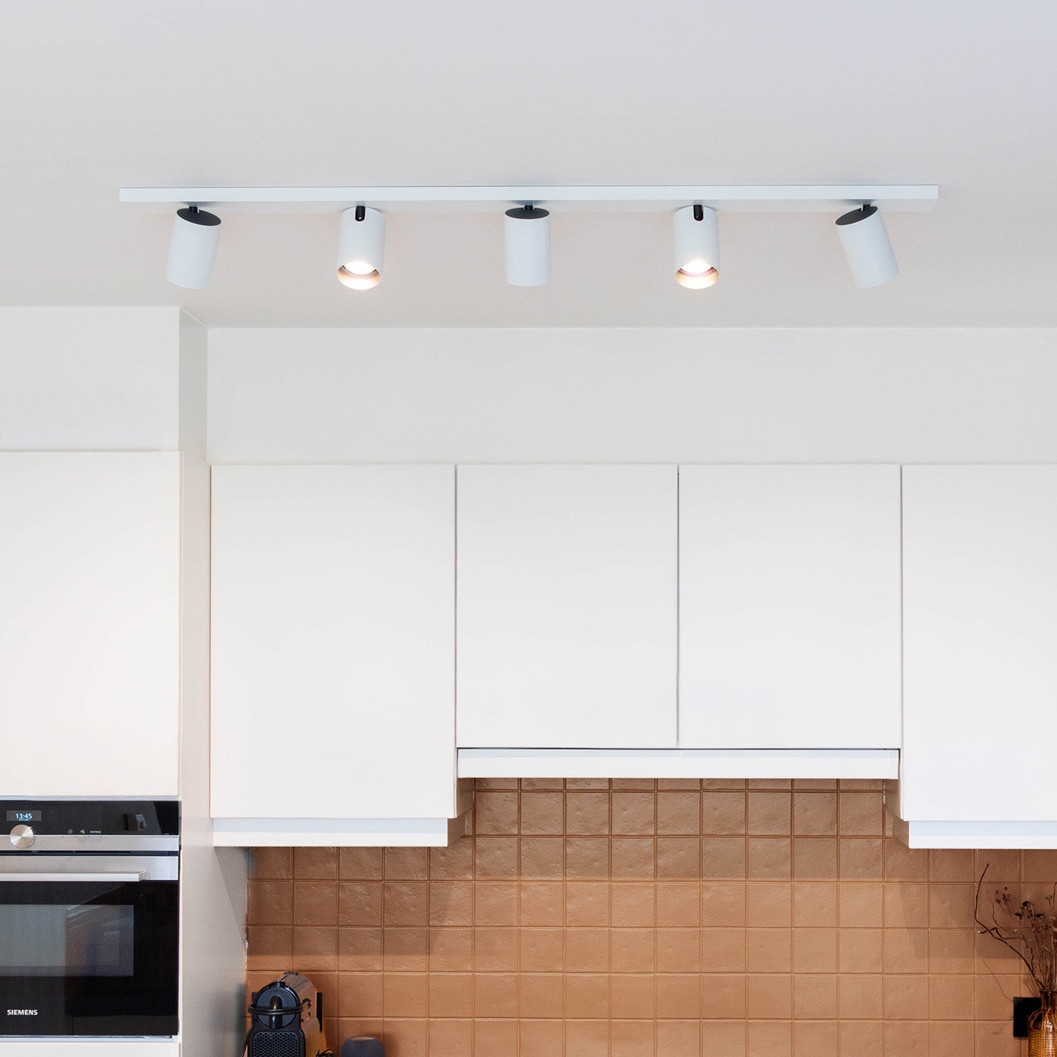 Ceiling light Nuo 5 | white - black inside