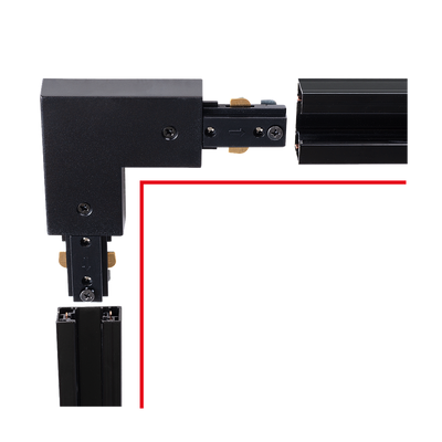 Track connector Lex - Corner L&R | black