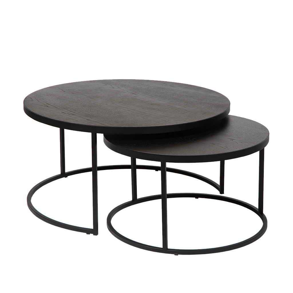 Coffee table Shafir S/2 80/60 - black