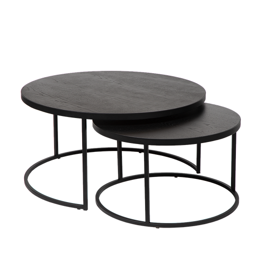 Coffee table Shafir S/2 80/60 - black