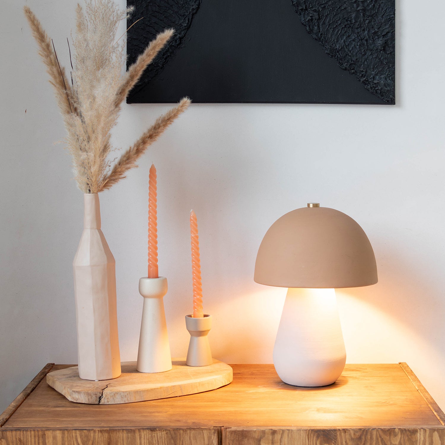 Table lamp Sacha | soft white-terracotta