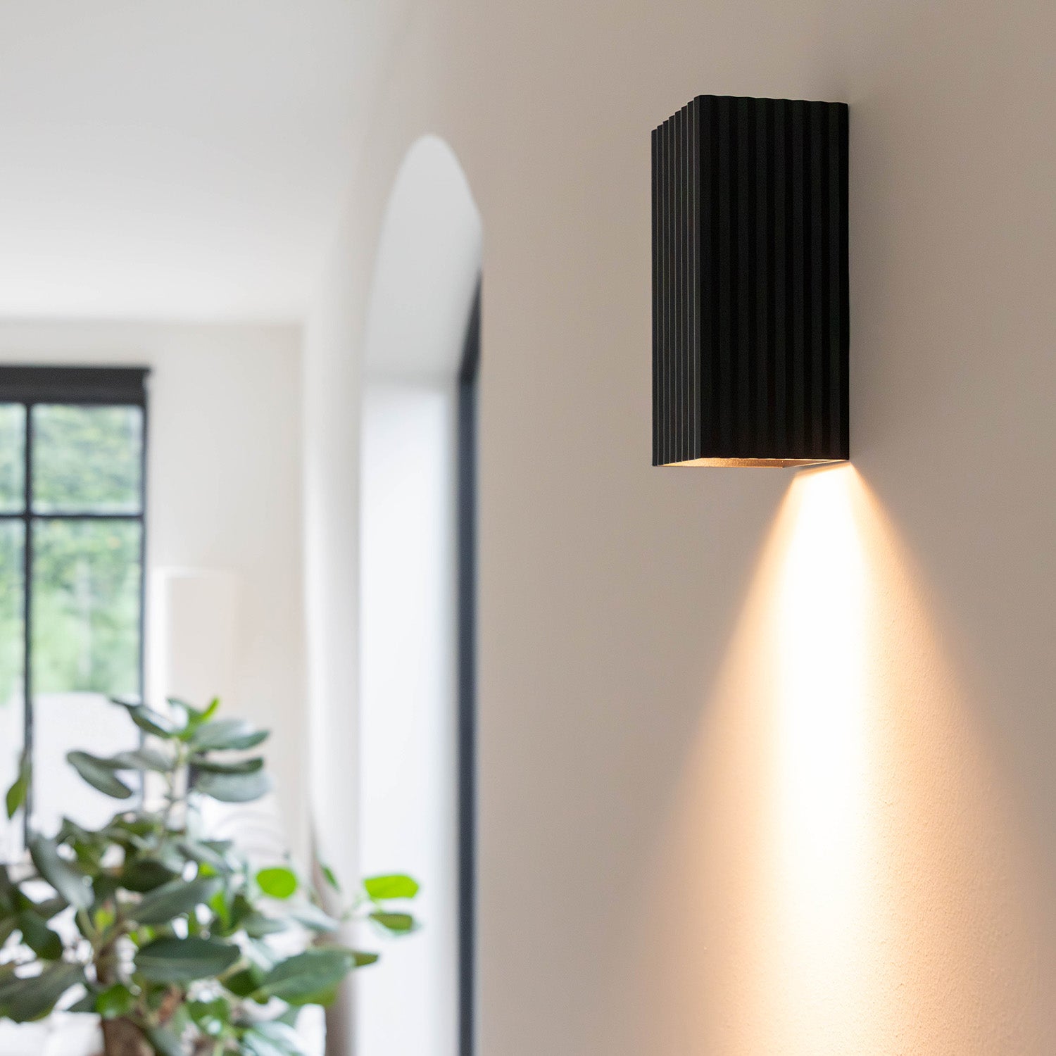 Wandlamp Ribble rechthoek | zwart