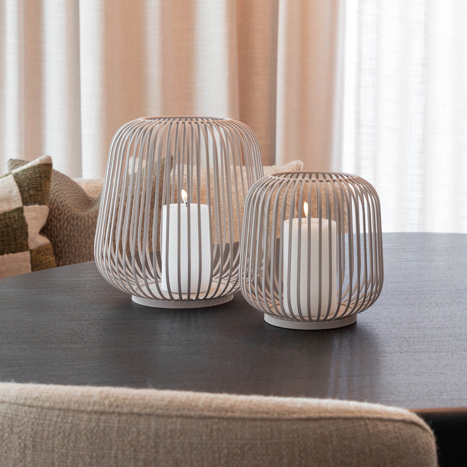 Candle holder Dante M | beige