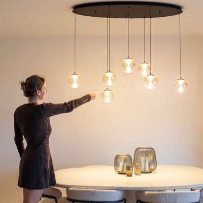 Pendant Monza 7 oval | black