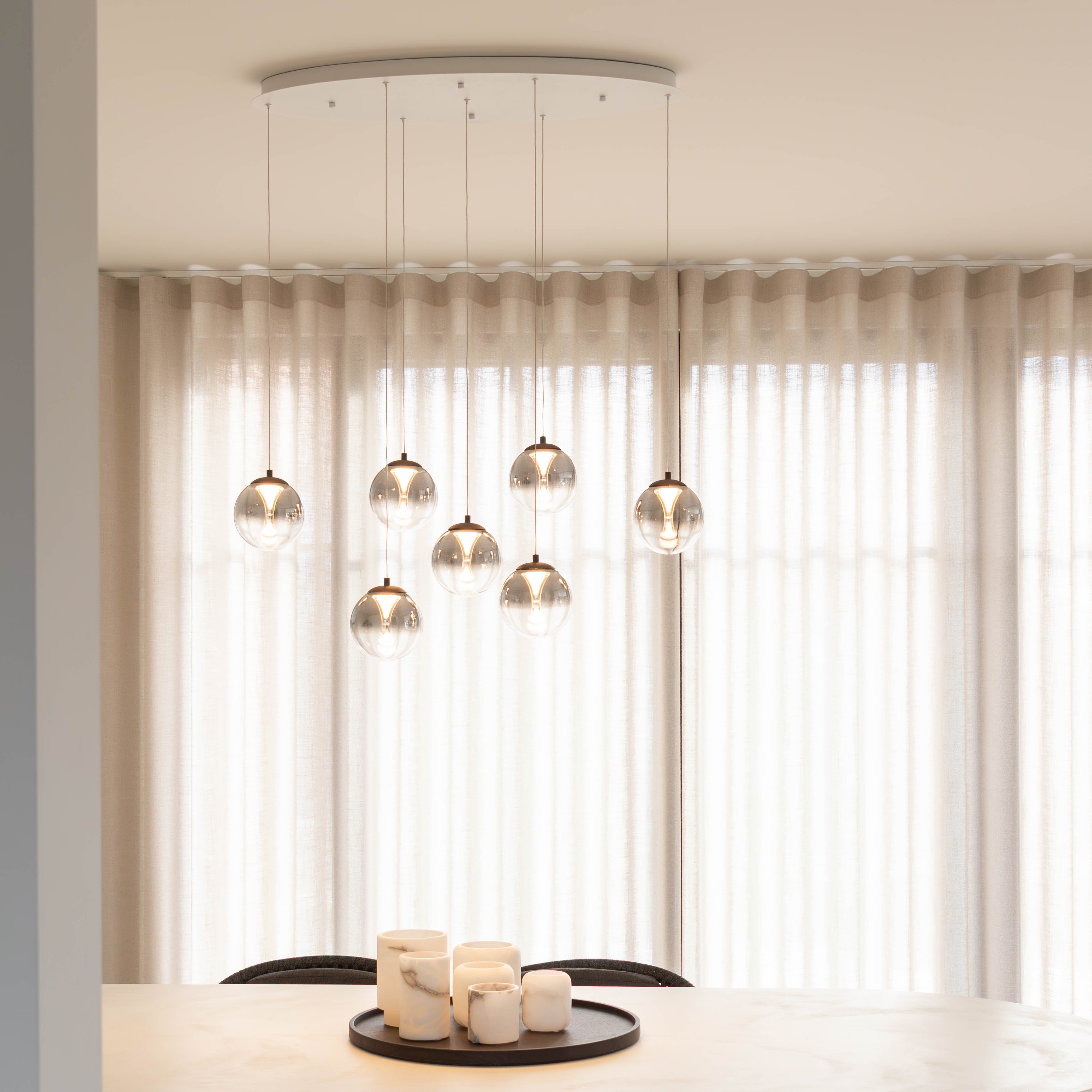 Pendant Monza 7 oval | white