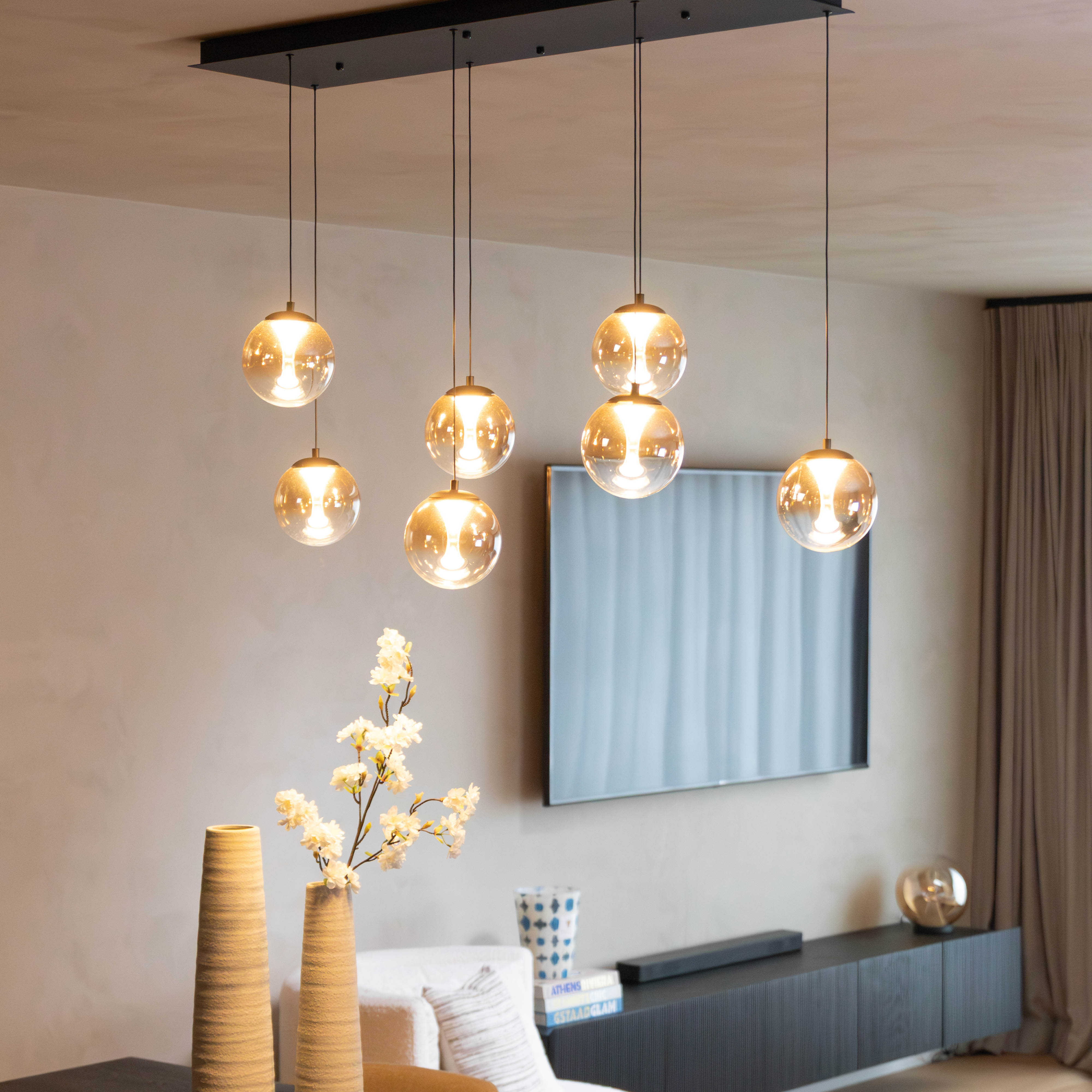 Pendant Monza 7 Rect. | black