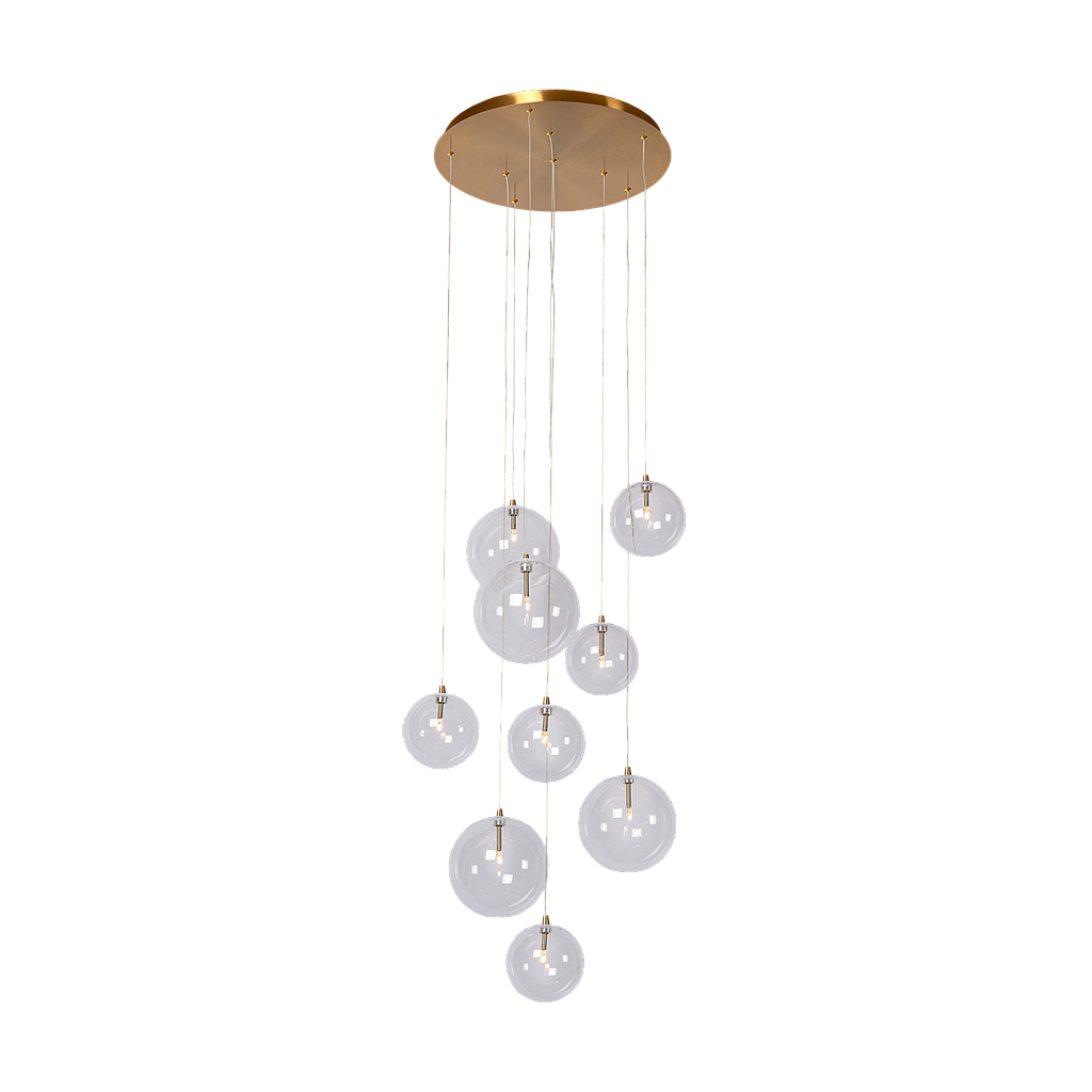 Hanglamp Camau 9 | antique brass