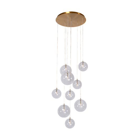 Pendant light Camau 9 | antique brass