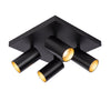 Ceiling light Era 4 | black - gold inside