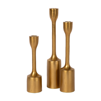 Candle holder Orso S/3 | gold