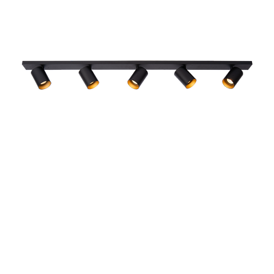 Ceiling light Nuo 5 | black - gold inside