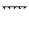 Ceiling light Nuo 5 | black - gold inside