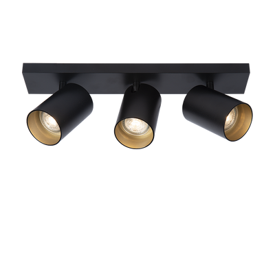 Ceiling light Nuo 3 | black - gold inside