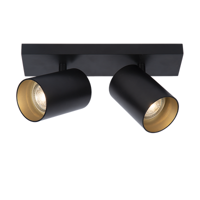 Ceiling light Nuo 2 | black - gold inside